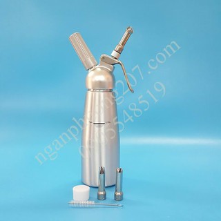 Bình xịt kem Cream Whipper 500ML hợp kim nguyên khối, bộ vòi kim loại