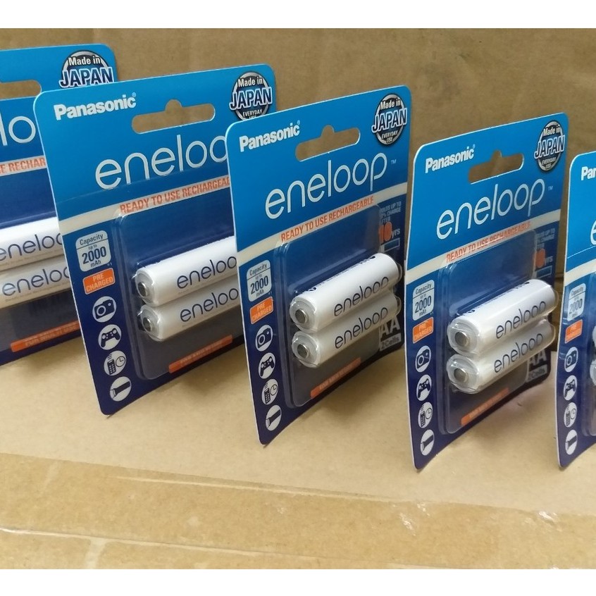 Pin AA, AAA Eneloop BK4MCCE Made in Japan (2 viên/ vỉ) , Pin AA Eneloop, Pin AAA Eneloop