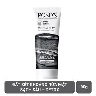 (Date 11/2022) Sữa rửa mặt Pond's đất sét khoáng sạch sâu Detox 90g