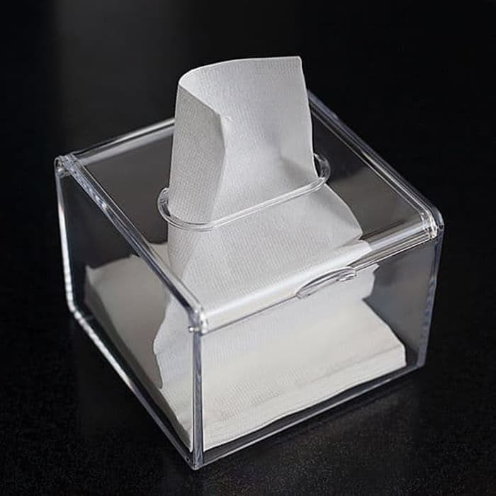 Hộp mica đựng khăn giấy vuông 12x12x12cm