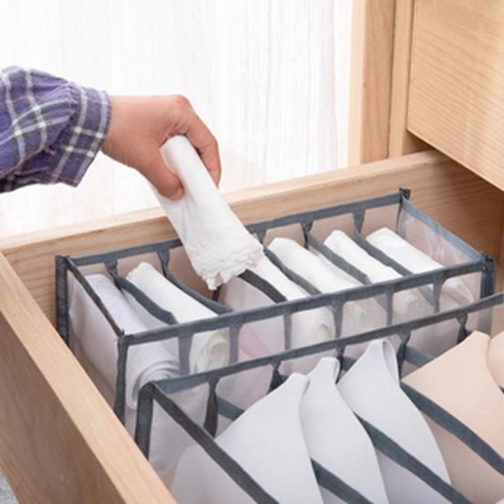 Khay đựng tất và đồ lót Vải lưới 7 ngăn 32x12xCao12cm mã 18009