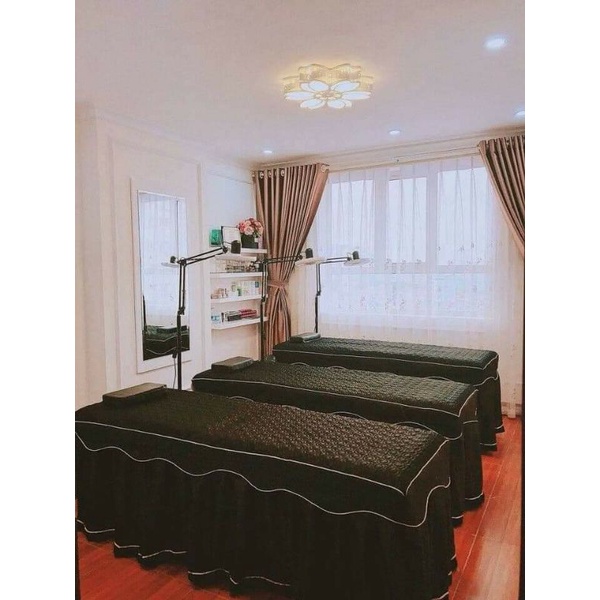 Ga lụa trần bông spa kèm vỏ gối (2 ngày may xong)