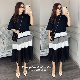 Bigsize Đầm suông đuôi cá D42