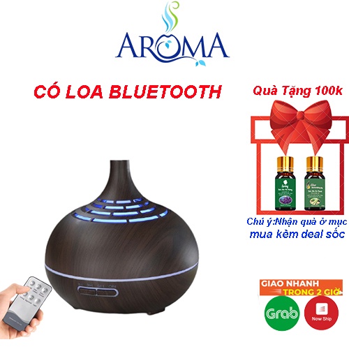 Máy Xông Tinh Dầu Có LOA BLUETOOTH Nghe Nhạc Cổ Cao Lưới Sang Trọng | Khuếch tán phun Sương Tinh Dầu Chính Hãng Bền Đẹp