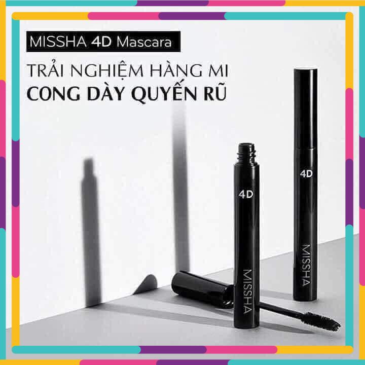 Chuốt Mi Missha , Dày Mi , Cong Mi The Style 4D Mascara Hàn Quốc [ Auth ]