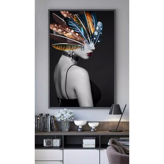 Tranh treo tường Canvas cô gái nghệ thuật nhiều mẫu - 40 x 60 cm