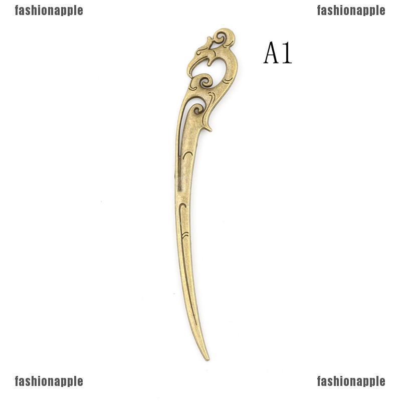 ❀❀ Trâm Cài Tóc Bằng Hợp Kim Đồng Khắc Họa Tiết Cổ Điển Cho Nữ