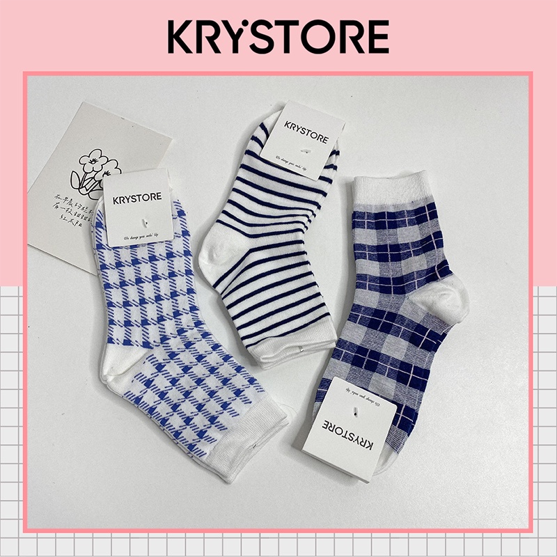 Tất nữ cao cổ kẻ sọc Hàn Quốc TC05