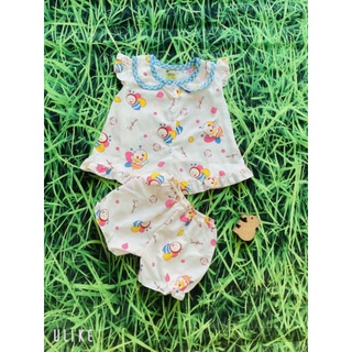 đồ bộ sơ sinh chất liệu kate