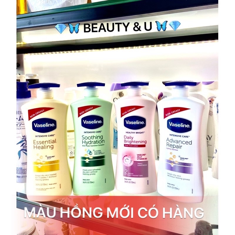 [MẪU MỚI] SỮA DƯỠNG THỂ VASELINE MỸ HEALTHY WHITE UV LIGHTENING 725ML HEALTHY BRIGHT DAILY BRIGHTENING EVEN TONE LOTION