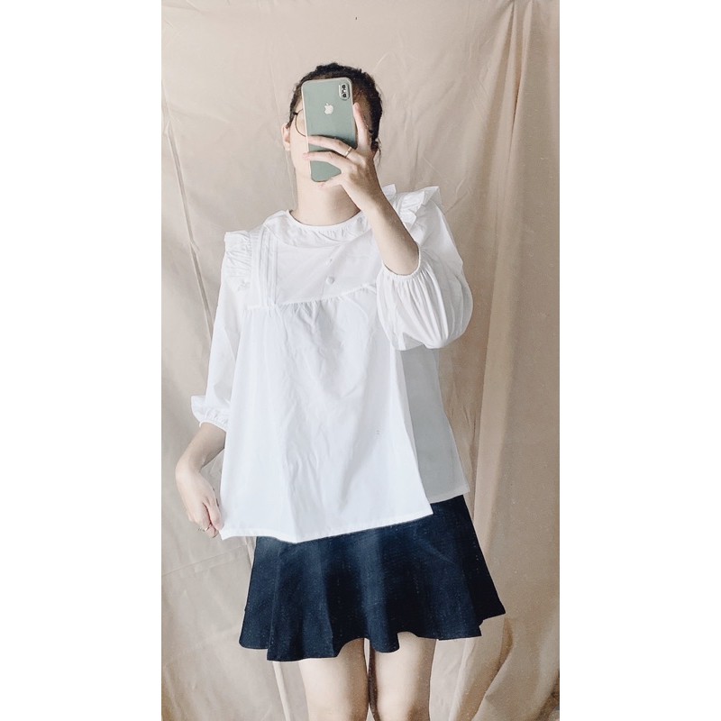 SET ÁO VIỀN TAY PHÔNHF CHÂN VÁY