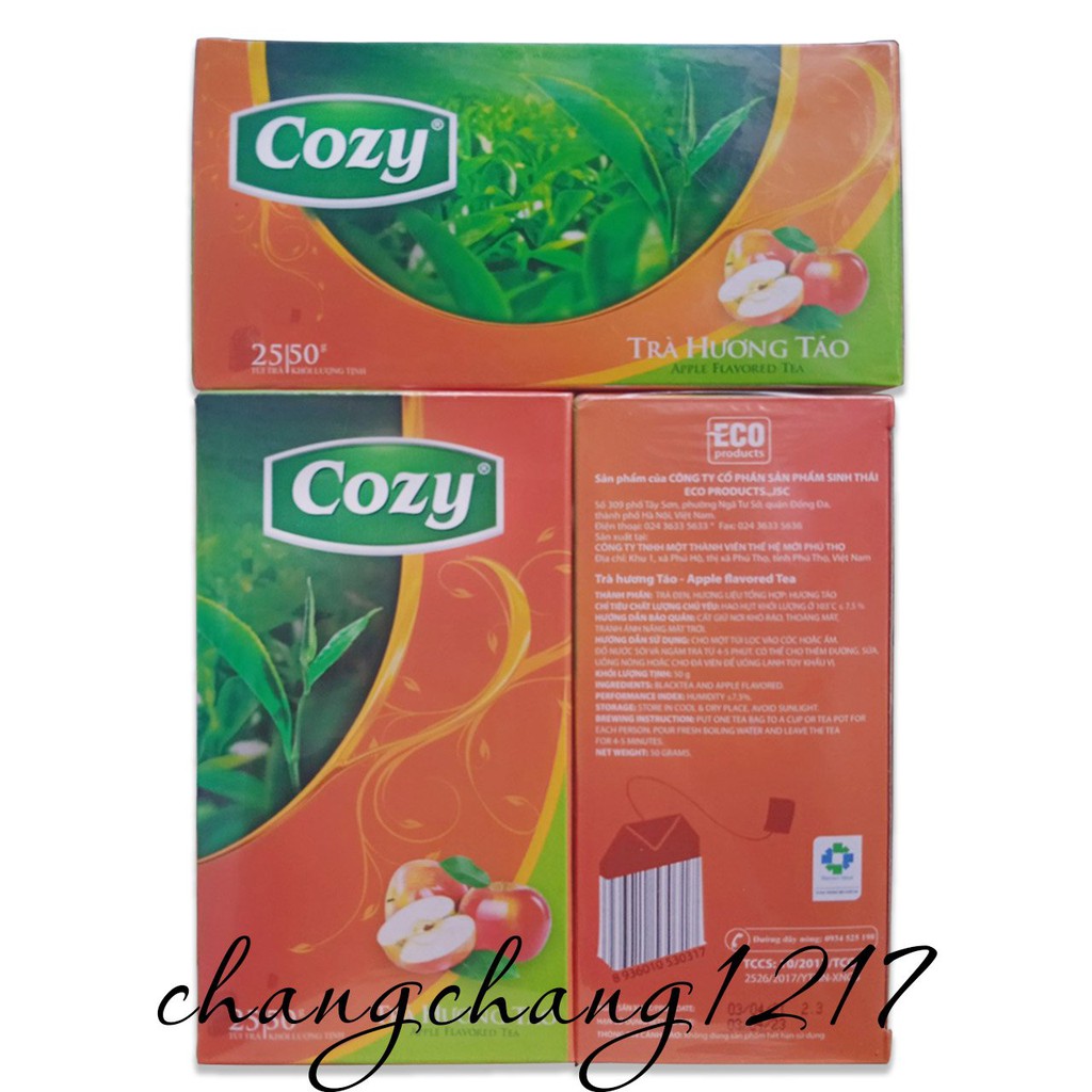 Trà Túi Lọc Cozy Có Đủ Các Mùi Hộp 25 Gói