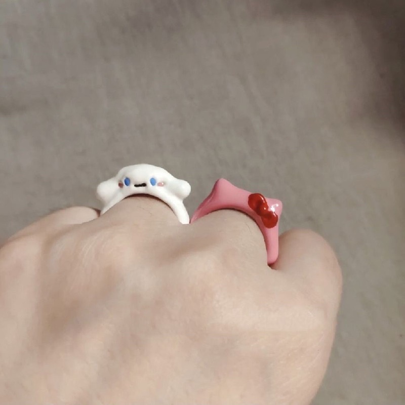 [3bQ_shop] Nhẫn hoạt hình cute dễ thương phù hợp mang đôi với bạn thân