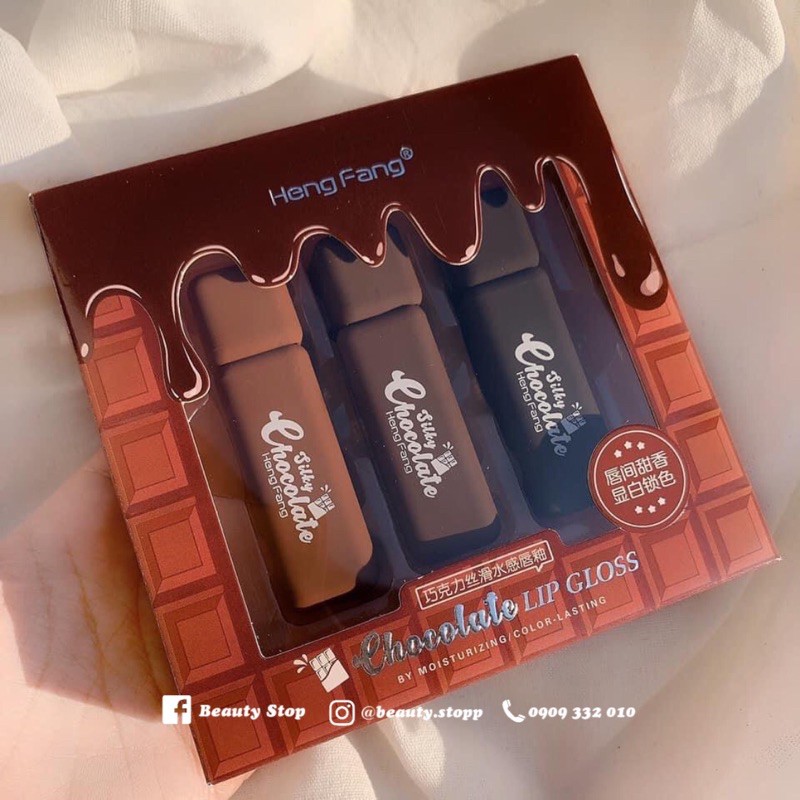Set 3 Son Bóng Heng Fang Chocolate | BigBuy360 - bigbuy360.vn