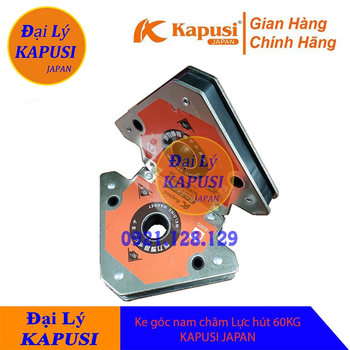 Ke góc nam châm Kapusi JAPAN vuông Lực hút 60KG (2PC)