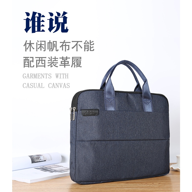 Túi Vải Canvas Đựng Tài Liệu / Máy Tính 4 Ngăn Thiết Kế Đơn Giản Tiện Dụng Cho Văn Phòng | BigBuy360 - bigbuy360.vn