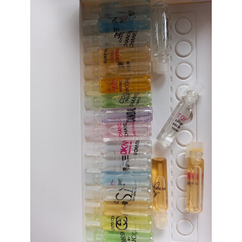 set nước hoa test mini 20 chai