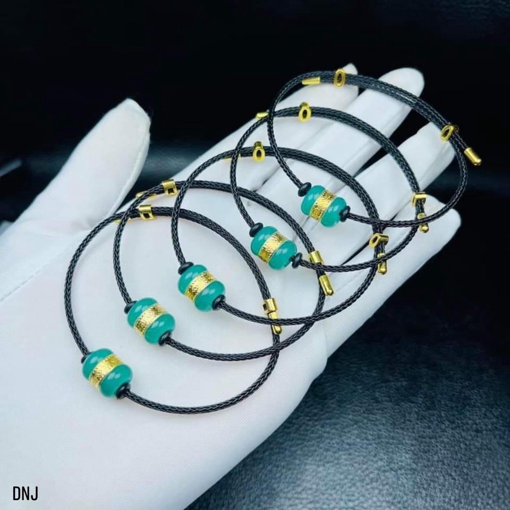 Vòng tay nữ lu thống đá nhiều màu may mắn bền đẹp - Kho sỉ bạc Nhất Linh