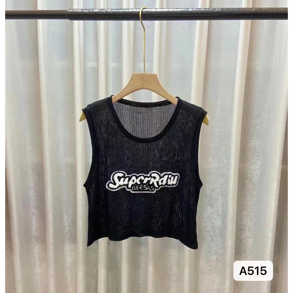 QKOOLE  Áo Len Croptop Không Tay Dáng Rộng Kiểu Hàn Quốc