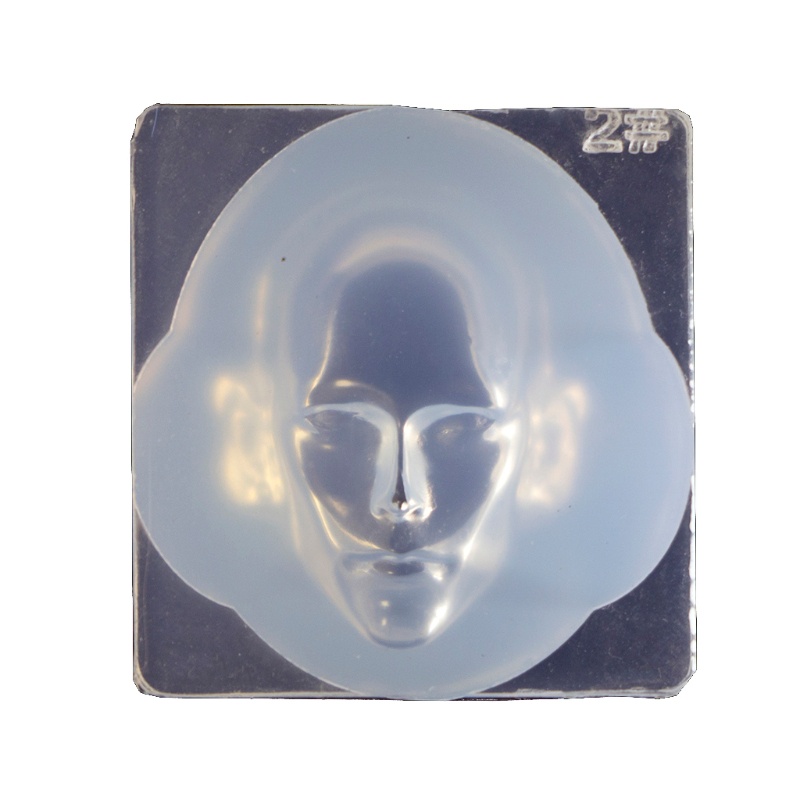 Khuôn silicone hình khuôn mặt búp bê 3D để làm đồ trang trí thủ công
