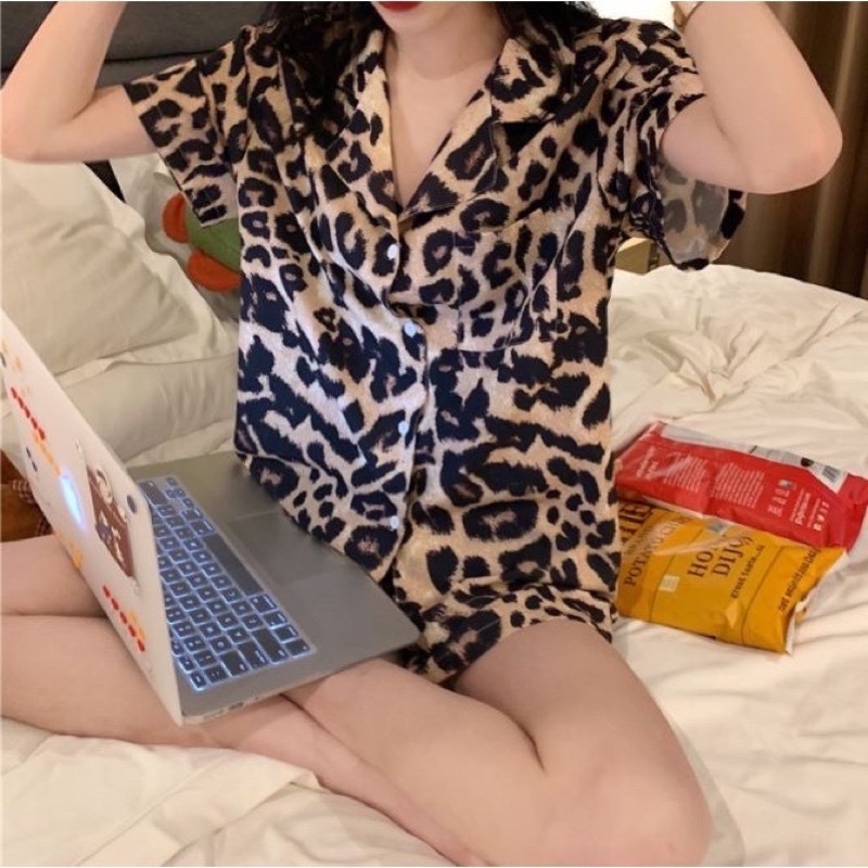 Mẫu mới về  bộ ngủ Pyjama quần cộc áo cộc Da beo siêu hot trend năm nay(kèm video ảnh thật) | BigBuy360 - bigbuy360.vn