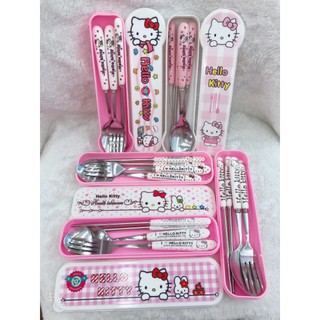 🌻set đũa muỗng nĩa cán sứ 🎀kitty house