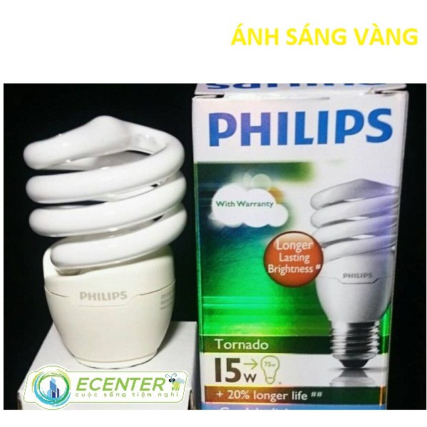 Đèn Compact Philips Tornado 20W CDL E27 ( Ánh sáng Trắng + Vàng )