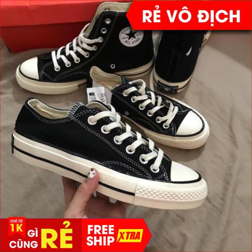 Giày CV Đen cao cổ thấp cổ ⚡️𝐅𝐑𝐄𝐄 𝐒𝐇𝐈𝐏⚡️ Giày CV cổ điển siêu hot nam nữ tặng full box bill -Tình Sneaker