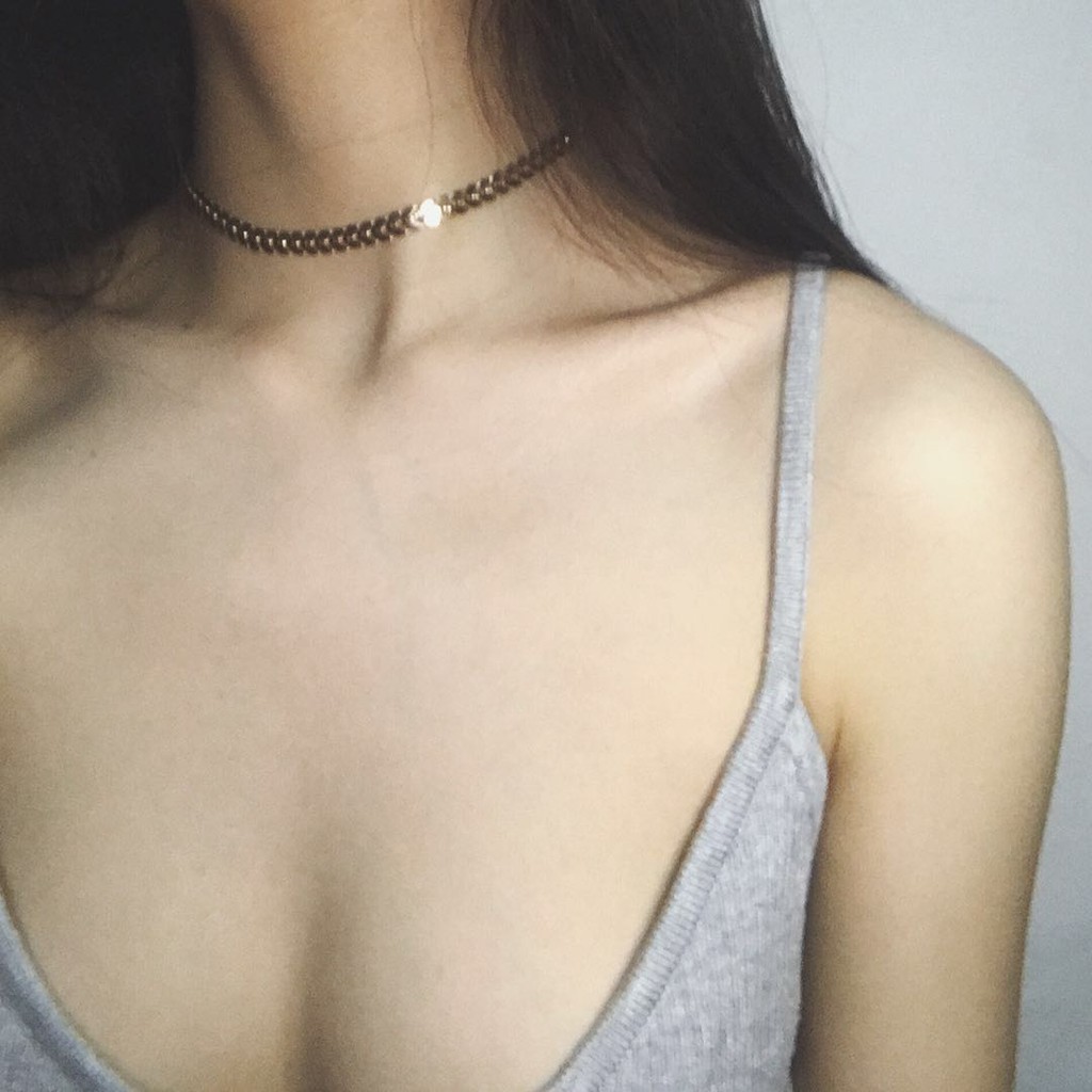 Vòng Cổ Chocker Vàng Hình Xương Cá Cá Tính SAVVY