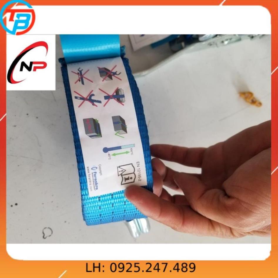 Dây chằng hàng tăng đơ bản 50mm 4 Mét tải trọng 4000kg (4 Tấn) màu xanh(hàng hiếm) KIMKHINHATPHAT