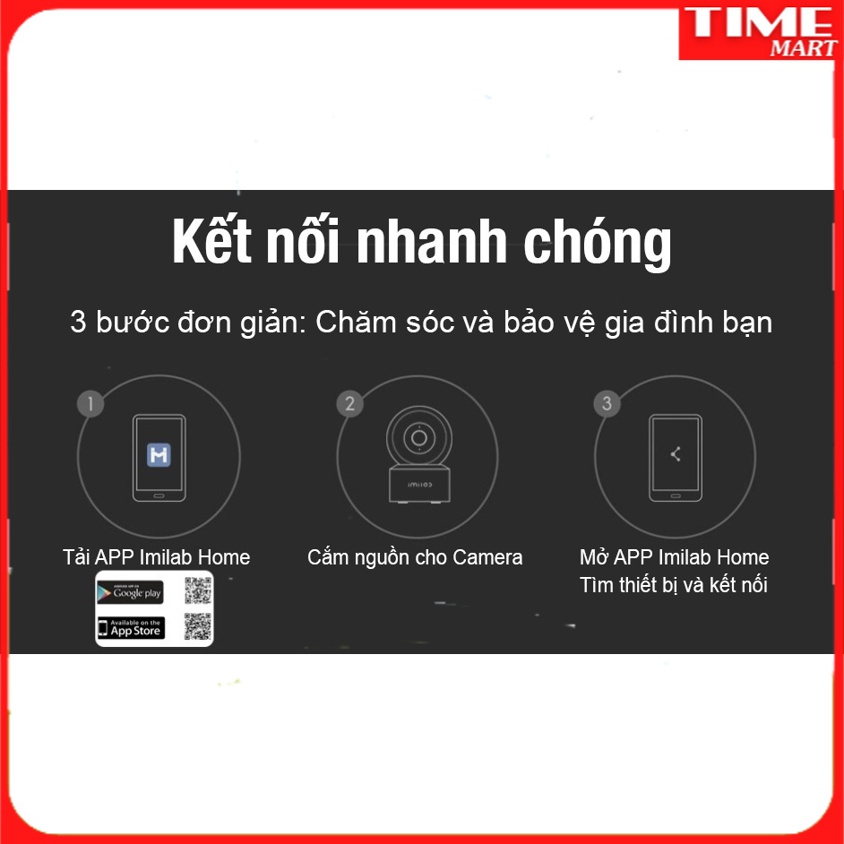 Camera giám sát ip xoay Imilab C20 1080P Bản Quốc Tế CMSXJ36A [TIME_MART siêu thị tiện ích gia đình]