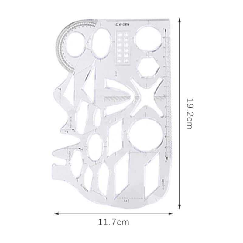 1 Thước Nhựa Trong Suốt Đa Năng