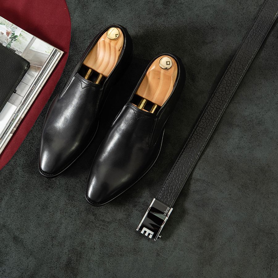 Giày Lười Nam LAFORCE Da Trơn GNLA8878-612-D Tặng Tất Nam Cao Cấp