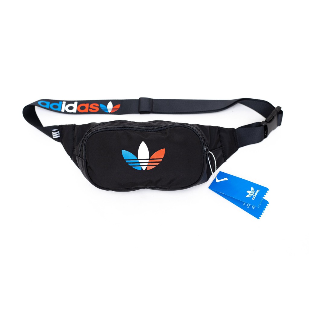 Túi Đeo Chéo B185 Essential Tricolor Waist Bag Black GN5455