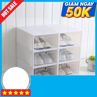 [siêu sale] Hộp đựng giày nắp nhựa - giữ sạch giày dép, gọn gàng, tiết kiệm không gian- Kho sỉ mb