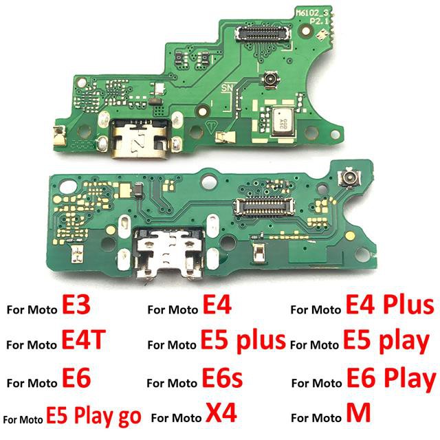 Bảng Mạch Cổng Sạc Usb Cho Motorola Moto M E3 E4 E5 E6 Play Go E6 E7 Plus X4 E4T E6S