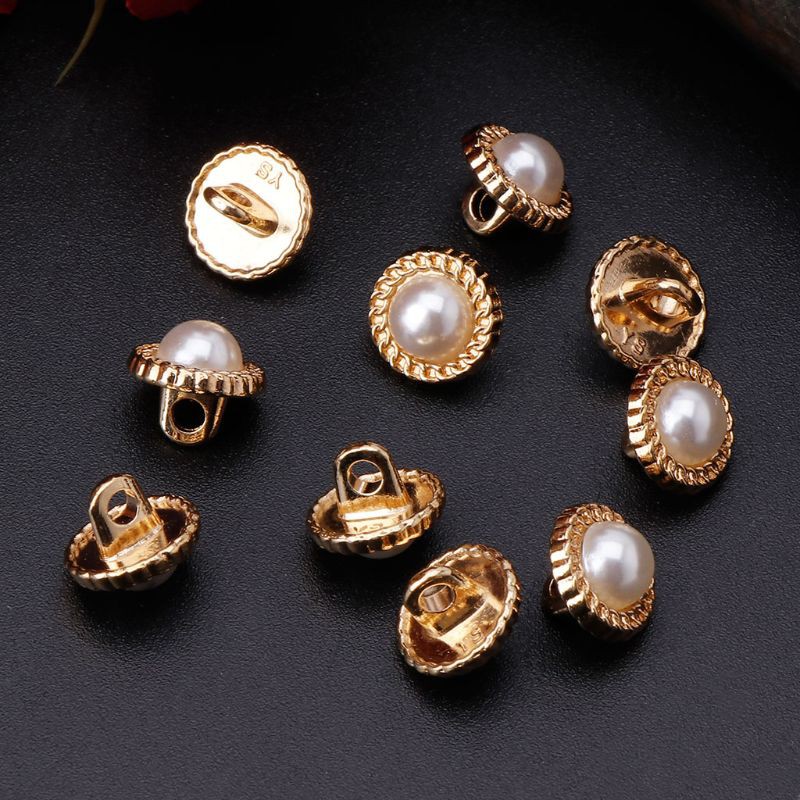 Set 10 Cúc Áo Ngọc Trai Nhân Tạo 10mm