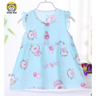 Váy lanh lụa cánh tiên cho bé 9-18kg QUẢNG CHÂU