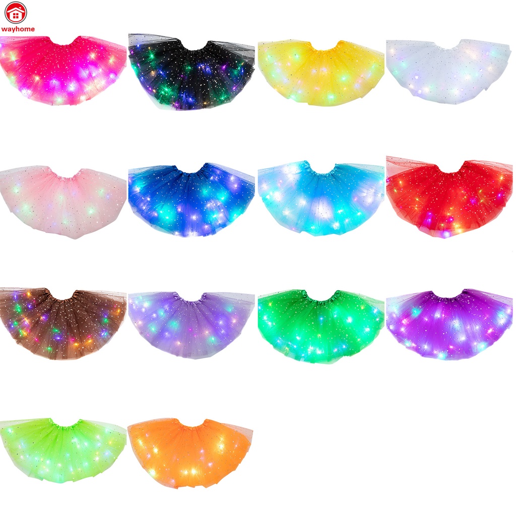 Chân váy công chúa có đèn led phát sáng