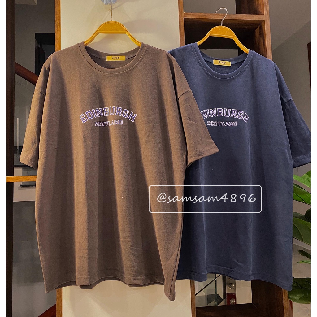 [HOTTREND / Ảnh thật/Video] Áo Phông Oversize In EDINBURGH Tag 3158  Chất Tuyết Nhung Samsam4896 | BigBuy360 - bigbuy360.vn