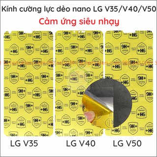Dán cường lực LG V35 / V40 / V50 / V50S trong suốt, nano dẻo siêu bền, độ cường lực 9H+