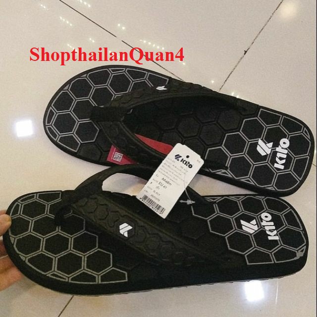 Dép kẹp Nam Thái Lan kito màu đen size 40-44