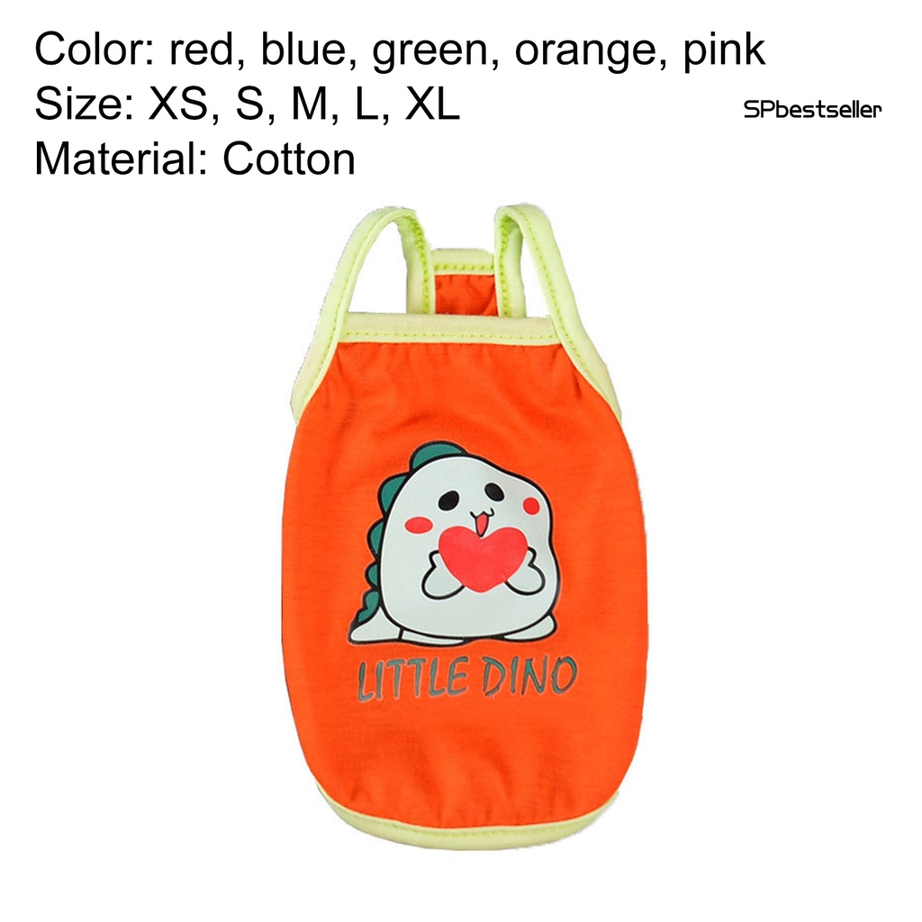 Áo Hai Dây Cotton In Họa Tiết Hoạt Hình Thời Trang Mùa Hè Cho Thú Cưng