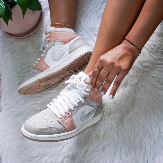 Giày sneaker Jordan Mid Milan cao cổ, giày Air Jordan Xám Cam Nhạt Cao Cấp Nam Nữ full box bill