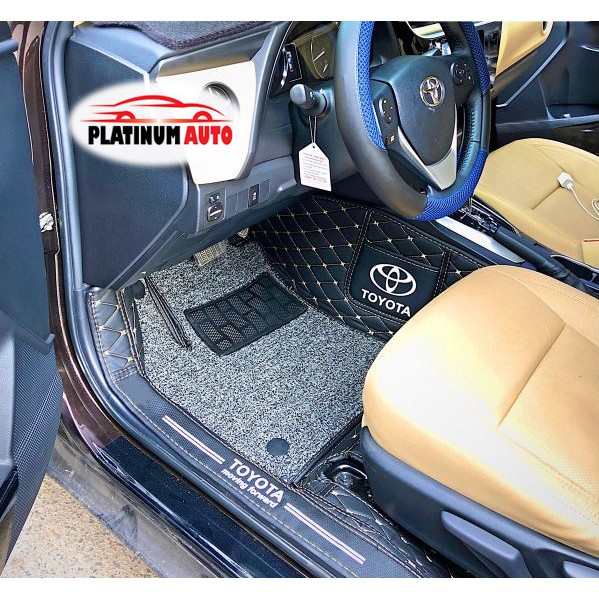 Thảm lót sàn ô tô 6D Toyota Altis  thành cao, tràn viền bậc cửa