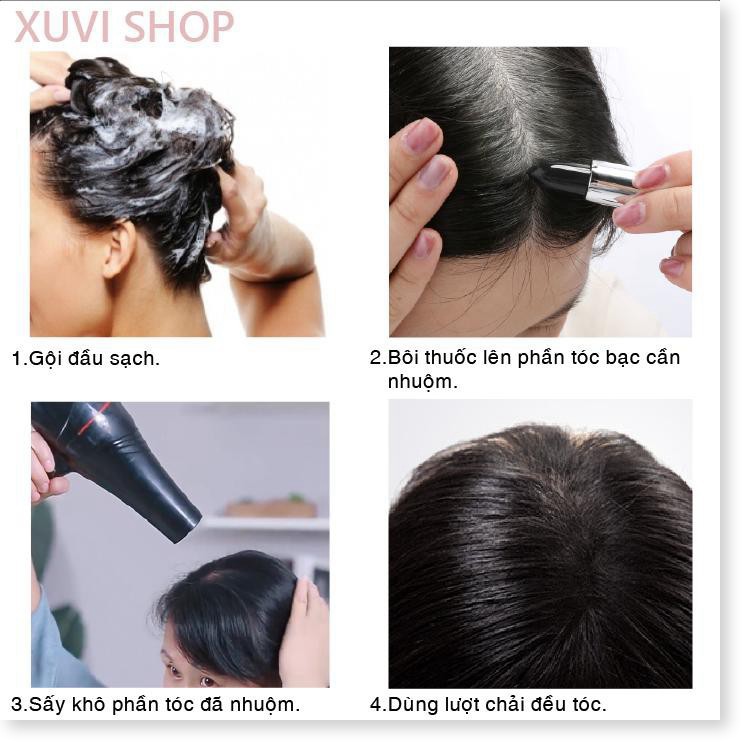 Nhuộm tóc tạm thời 🔖1 ĐỔI 1 🔖 Cây son nhuộm tóc Saion giúp che phủ tóc bạc nhanh chóng, an toàn cho da đầu 8496 | BigBuy360 - bigbuy360.vn