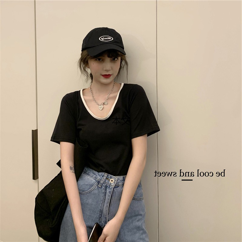 NZN Áo Thun Tay Ngắn Cổ Tròn Phong Cách Mùa Hè Năng Động Sành Điệu Cho Nữ