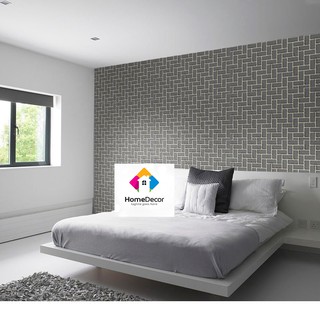 5M Giấy Dán Tường không cần keo HPMSA1014 - họa tiết xanh viền trắng