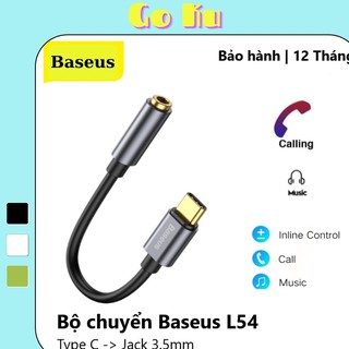 Jack chuyển đổi tai nghe rắc Baseus L54 giắc cổng chuyển Type C to 3.5 Bảo Hành 6 tháng - Go Ku