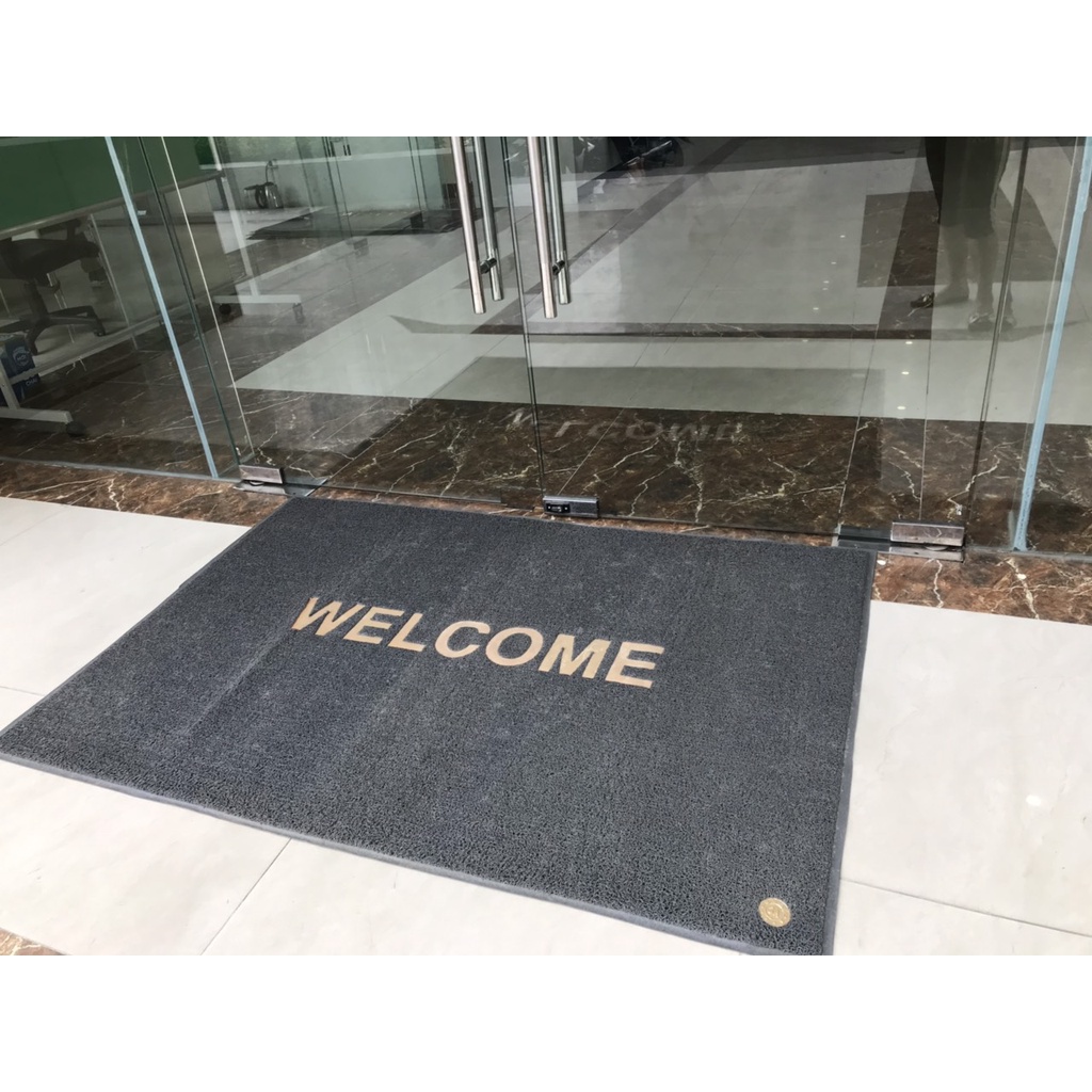 Thảm welcome 120*150cm, thảm chùi chân welcome cỡ lớn loại dày đẹp